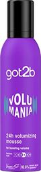 got2b Volumania 24h Volumising Mousse 250 ml, Hair Styling Mousse, Boosting Volume Hair Mousse, Fearless Hold, Vegan Formula