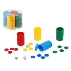 Seau avec jetons de parchis (4 pièces) (4 unités)