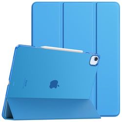 TiMOVO for iPad Air 13 Inch Case M2 2024, Slim Stand Cover for iPad Air 13-inch, Support Touch ID, Auto Wake/Sleep Smart Shell with Translucent Back, iPad Air 13 Case, Blue Wave