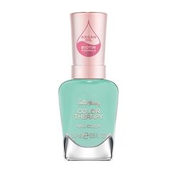 Sally Hansen Colour Therapy Nail Polish, 451 Take A Mint, Strengthen and Nourish Nails, Infused with Biotin and Argan Oil, 3-in-1 Formula, High-Shine Finish, Salon Quality Results, 14.7ml