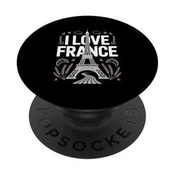Corazones Croissant Torre Eiffel I Love France PopSockets PopGrip Adhesivo