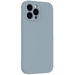 Kusiop skal för iPhone 14 Pro Max, silikon [kameraskydd] fodral, 6,7 tum, rökblå