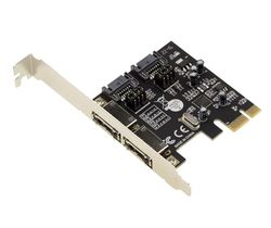 Kalea-INFORMATIQUE Tarjeta controladora PCI Express PCIe 2 Puertos SATA 3 6G - Tomas SATA internas y/o eSATA externas con chipset ASM1061