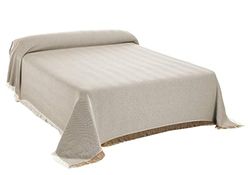 Foulard polyvalent Martina Home Spiga, 80% coton, 20% polyester, brut/beige 260L x 230W