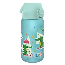 ION8 Kinder Waterfles, 350 ml/12 oz, Lekvrij, Makkelijk te Openen, Veilige Vergrendeling, Vaatwasmachinebestendig, BPA Vrij, Draaghandvat, Makkelijk Schoon te Maken, Geurvrij, Krokodillen Ontwerp