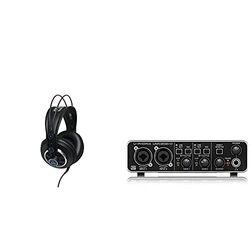AKG K240 Mkii Semi Open Auriculares De Diadema Semi-Abiertos, Color Negro + Behringer U-Phoria Umc202Hd Interface De Audio/Midi USB