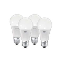 LEDVANCE Lámpara Smart LED, Bluetooth, E27, color de luz variable (2000-6500K), colores RGB cambiables, sustituye lámparas incandescentes 60W,controlable con Google y Alexa, paquete de 4