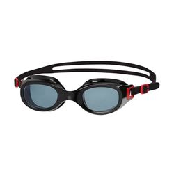 Speedo Futura Classic Óculos de natação unissexo para adulto, lava vermelha/branca/smoke, tamanho único