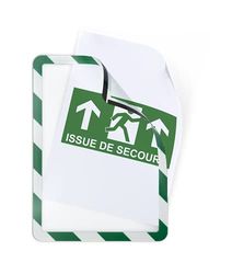 Tarifold A4 magnético seguridad marco – verde/blanco (Pack de 2)
