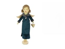 DUE ESSE CHRISTMAS SRL Engel C/jurk fluweel groen 41cm , zoals foto, eenheidsmaat