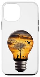 Custodia per iPhone 12 mini Yoga Tramonto lampadina Idea Tees yoga una posa pacifica Meditazione