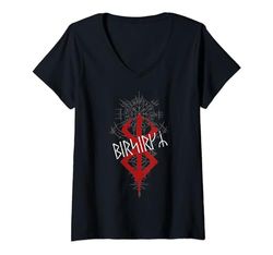 Mujer Brújula berserker y vikinga, diseño nórdico Odin Camiseta Cuello V