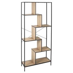 HOME DECO FACTORY HD7186 HD7186-Estantería Edison para almacenaje Industrial, Metal, Grande, 80x80x40 cm