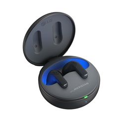 LG Electronics Auriculares Tone Free DT80Q, Bluetooth 5.2 con Sistema de Sonido Meridian y Función de Carga Rápida, Negro