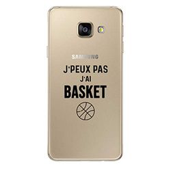 Zokko fodral Samsung A5 2016 "Jpeux Pas J'Ai Basket" - mjukt genomskinligt bläck svart