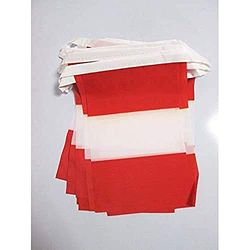 GHIRLANDA 6 metri 20 BANDIERE PERÙ SENZA STEMMA 21x15cm - BANDIERA PERUVIANA 15 x 21 cm - FESTONE BANDIERINE - AZ FLAG