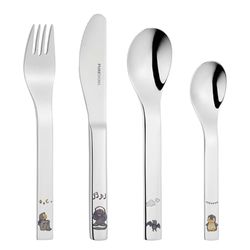 ANOUK Lot de 4 couverts pour enfants – Cuillère pour enfant, fourchette, couteau pour enfant, cuillère à café – Inspiré des livres populaires Anouk pour enfants – Cadeau idéal