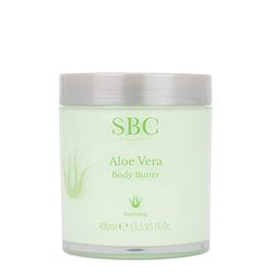 SBC Skincare Aloe Vera Body Butter - 400ml | Hydrating Aloe Vera Body Lotion | Cooling Aloe Vera Cream For All Skin Types | Vegan Friendly Body Lotion