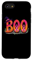 Boo Pink Ribbon Halloween Witch Hat Case for iPhone SE (2020) / 7/8