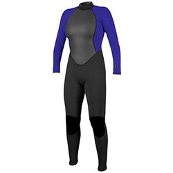 O'Neill Womens Reactor II 3/2mm Back Zip Wetsuit - Zwart Kobalt - 10
