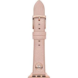 Michael Kors Pulsera compatible con Apple Watch, 38/40/41 mm - 18 mm Piel rosa, MKS8004