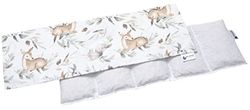 Medi Partners Cuscino Termico noccioli ciliegio 60x20cm 800g 100% Cotone 5 Camere Grande Terapia del freddo Federa sfoderabile (Cervo in foglie)