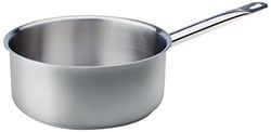 Pentole Agnelli Acier Inoxydable 18/10 Casserole Basse avec Manche 28 cm Acier
