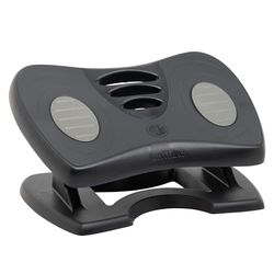 Unilux, Reposapiés de Oficina Ergonómico Nymphea, Altura Ajustable, Antideslizante, Color Gris