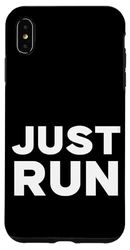 Custodia per iPhone XS Max Just Run Just Start, Run Tee shirt, Run Short Sleeve Graphic