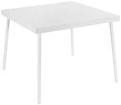 Domus Stile Giotto, Acciaio, Bianco, Tavolo Quadrato Grande