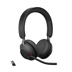 Jabra Evolve2 65 Draadloze Headset – Microsoft Teams-gecertificeerde Stereokoptelefoon met Noise Cancelling en Lange Batterijduur – USB-A Bluetooth Adapter – USB-A (Microsoft Teams) Zwart