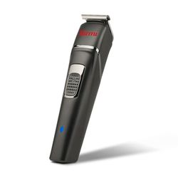 Girmi RC31 Taglia Barba e Capelli, 5 in 1, 5 Testine Intercambiabili, 6 Pettini, Autonomia 90 Minuti, Ricarica solo in 1,5 ore, Lavabile con Getto D'Acqua, Funzionamento a Rete e Cordless, Nero
