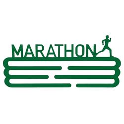 Well Home Grön Marathon medalj med kapacitet för 15 medaljer 30 x 13,5 cm - present till löpare