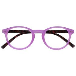 OPULIZE Zen Reading Glasses Cool Round Frame Spring Hinges Scratch Resistant Shiny Pink Mens Womens R24-4 +3.00