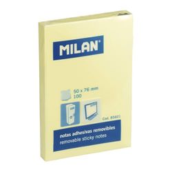 Bloc 100 notes adhésives 50 x 76 mm
