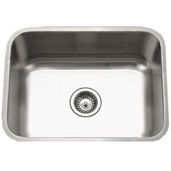 Houzer STS-1300-1 Eston Series Undermount Stainless Steel Single Bowl Kitchen Sink, 18 Gauge by Houzer