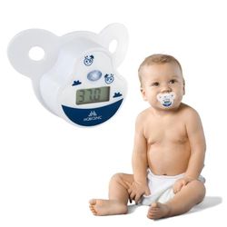 Mobiclinic ®, Cyfrowy termometr w kształcie smoczka, Hiszpańska marka, Smoczek dla niemowląt, Termometr dziecięcy, Miękki, Wyświetlacz LCD, Dokładny, Etui w zestawie