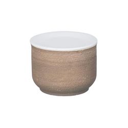 Avilia Contenedor portaobjetos para baño – Contenedor multiusos para cocina y dormitorio, de poliresina, 10 x 10 x 7,5 cm, marrón