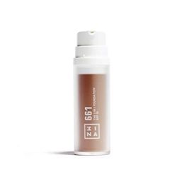 3INA MAKEUP - The 3 in 1 Foundation 661 - Base de Maquillaje Bronceado con Subtono Rosa - Base 3 en 1 con Primer y Corrector - Base Maquillaje con SPF 15 y Vitamina C - Vegan - Cruelty Free