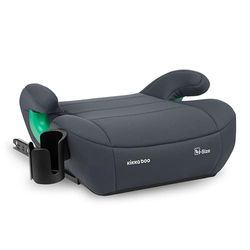 KikkaBoo i-POP, Alzador Coche Niño ISOFIX, i-Size, 125-150 cm, Silla Coche Grupo 3, Elevador Coche, de 7 a 12 años (22-36 kg), Gris