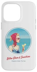 Fille rétro sur la Plage – Ambiance Estivale des années 50 Coque pour iPhone 14 Pro Max
