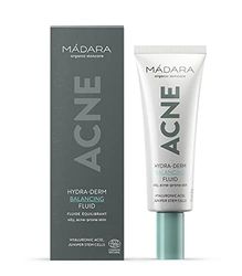 MÁDARA Organic Skincare | ACNE Hydra -Derm Balancing Fluid – 40 ml, hudutjämning, djup fuktgivande, inte komedogen, dermatologiskt utvecklad