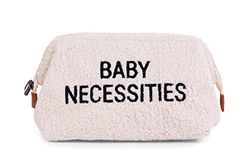 CHILDHOME, kosmetyczka dla niemowląt/dzieci, torebka toaletowa, hydrofobowa, przestronna, zamek błyskawiczny, Baby Necessities, Teddy Ecru