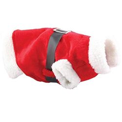 Gifts 4 All Occasions Limited SHATCHI kleine schattige puppy hond kat kerstpak kerst outfit kostuum huisdier cadeau, rood/wit