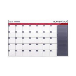 Bi-Office Planner mensile magnetico in vetro, senza cornice, 78 x 48 cm