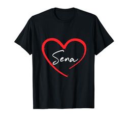 Sena I Love Sena I Heart Sena Personalizzato Compleanno Maglietta