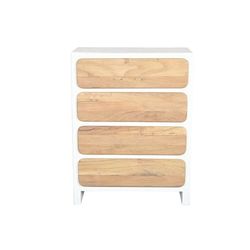 CHIFONIER MADERA RECICLADA MANGO 80X40X105 BLANCO