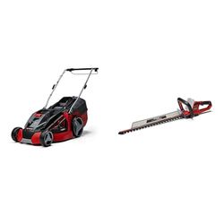 Einhell Tondeuse à Gazon sans Fil GE-CM 43 Li M KIT Power X-Change (36V, Largeur de Coupe 43 cm, Surface conseillée 500 m²) avec 2 Batteries 4,0 Ah et Chargeur + Taille-Haies sans Fil GE-CH 18/60 Li