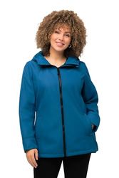 Ulla Popken Functionele damesjas, softshell, waterafstotende jas, diepzeeblauw, 46/48 grote maten