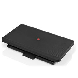 hjh OFFICE 721040 Apoio para os pés ergonómico Stripe Pro preto, suporte para pés com altura ajustável, apoio para os pés, inclinável sem etapas